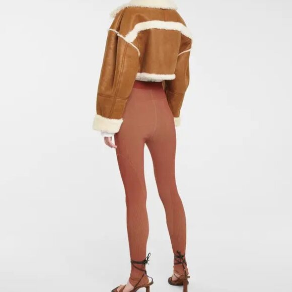 JACQUEMUS LA VESTE PAIOU SHEARLING JACKET CAMEL BROWN SIZE MEDIUM PRELOVED - Picture 4 of 5